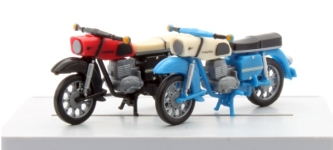 KRES 55071010 - H0 - MZ ES 250/2, schwarz/rot und hellblau/beige (2 Stück)
